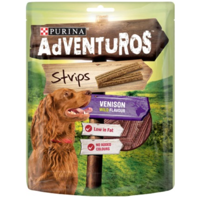 Лакомства для собак со вкусом косули Purina Adventuros Strips 90г в полосках