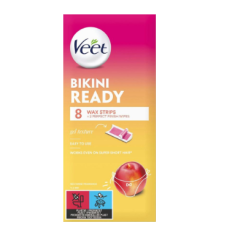 Восковые полоски для бикини и подмышек Veet Wax Bikini & Underarm 8шт