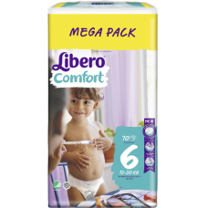 Подгузник Libero Comfort Mega Pack размер 6, 13-20 кг, 70 шт