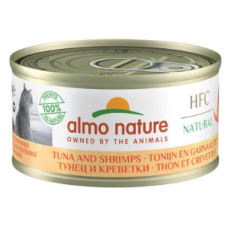 Влажный корм для кошек с тунцом и креветками Almo Nature HFC 70 г