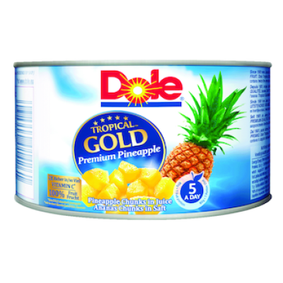 Кусочки ананаса в соке Dole Tropical Gold 227/139 г