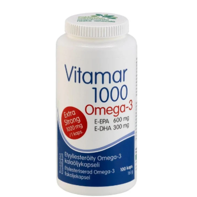 Препарат рыбьего жира и витаминов Vitamar 1000 Omega-3 100капсул