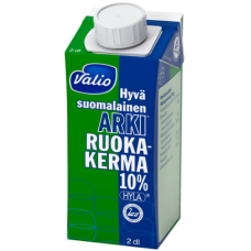 Сливки Valio Hyva Suomalainen Arki Ruokakerma 10 % 2 дл