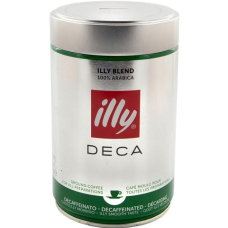 Молотый кофе эспрессо Illy Deco 250г без кофеина в ж/б