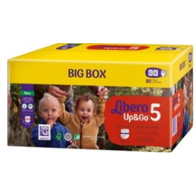 Подгузники Libero Up&Go Big Box размер 5 на вес 10-14кг 80шт