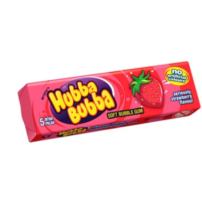 Жевательная резинка Hubba Bubba Seriously Strawberry 35г клубника