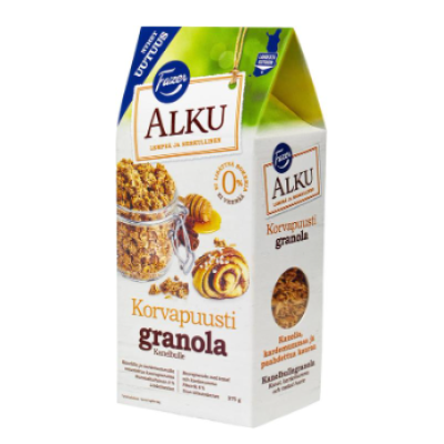 Мюсли Fazer Alku Korvapuusti granola 375г со вкусом булочка с корицей