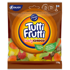 Жевательные конфеты Fazer Tutti Frutti Fruity Choco 170 г