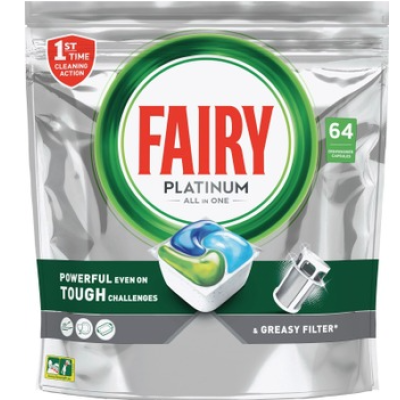 Таблетки для ПММ  Fairy Platinum All In One Original 64шт