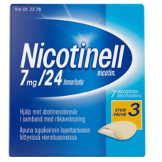 Никотиновый пластырь NICOTINELL DEPOTLAASTARI 7mg/ 24часа 7шт