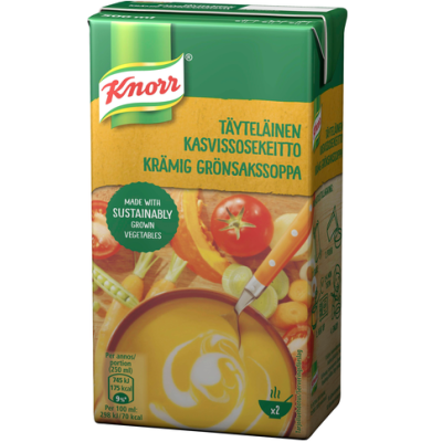 Овощной суп-пюре Knorr Taytelainen kasvissosekeitto 500мл