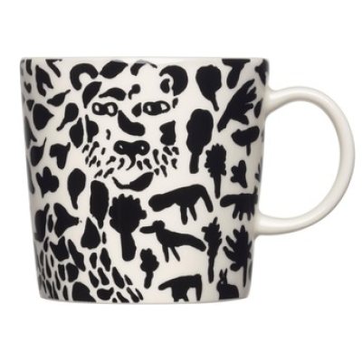 Кружка Iittala Oiva Toika Cheetah Mug 300мл Черно-белая