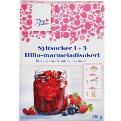 Сахар для джема и мармелада Dansukker Hillo-Marmeladisokeri 1+3  330г