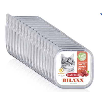 Органический корм для кошек с говядиной Best Friend Bilanx 100 г 16 шт