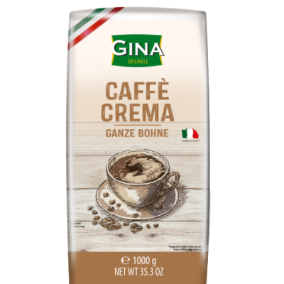 Кофе в зернах Gina Caffe Crema Ganze Bohne 1кг