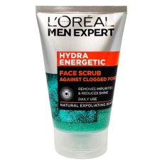 Очищающий гель-пилинг для лица L'Oreal Paris Men Expert Hydra Energetic 100 мл