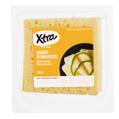 Сыр в нарезке X-tra Havarti 27 % 150г