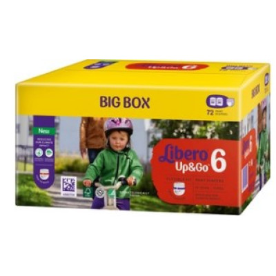 Подгузники Libero Up&Go Big Box размер 6  72 шт на вес 13-20кг