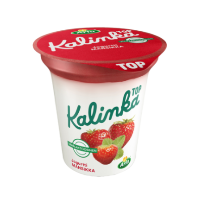 Йогурт Arla Kalinka Top mansikka jogurtti 150 г клубника