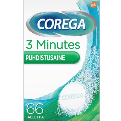 Таблетки для чистки протезов Corega 3 Minutes 66шт