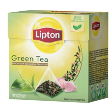 Зеленый чай в пирамидках Lipton Green Pyramid 20шт с лепестками роз