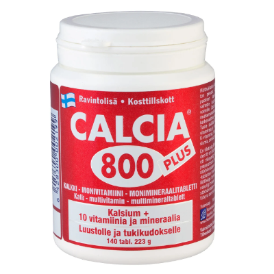 Пищевая добавка для здоровья костей Calcia 800 Plus 140шт /223г 