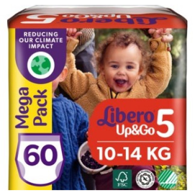 Подгузник Libero Up&Go Mega Pack размер 5 на 10-14 кг 60 шт