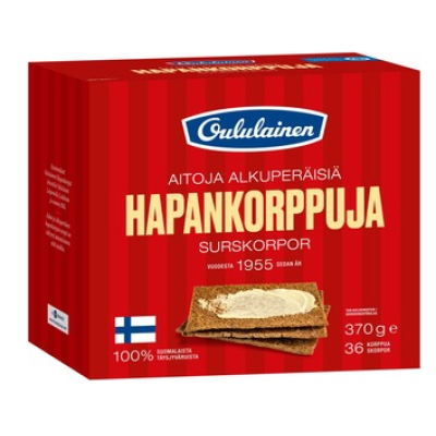 Ржаные хлебцы OULLAINEN Hapankorppu 370 г 