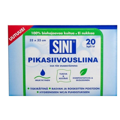 Салфетки для уборки Sini Pikasiivousliina 20шт