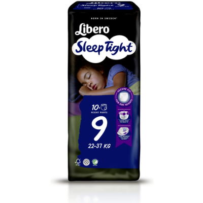 Подгузники трусики Libero SleepTight 9 на вес  22-37кг 10шт