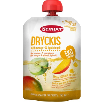 Органический детский сок Semper Dryckis Organic Mango-Apple 150мл