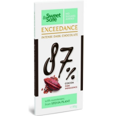 Плиточный темный шоколад Sweet & Safe Exceedance Premium Dark Chocolate 87% 90г