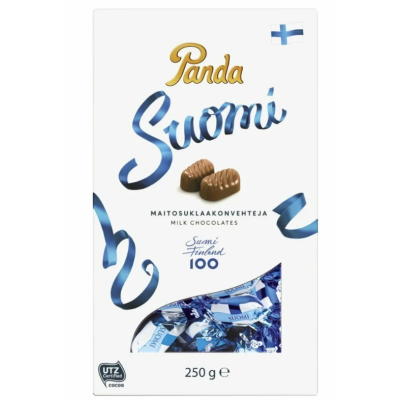 Конфеты с молочным шоколадом Panda Suomi 250г