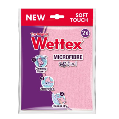 Салфетка из микрофибры Wettex Microfibre Soft 3в1 2 шт