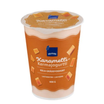 Йогурт сливочный со вкусом карамели Rainbow Karamelli-kermajogurtti 400г безлактозный