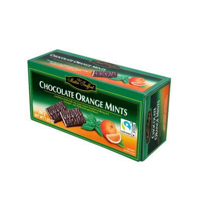 Шоколадные пластинки Maitre Truffout Orange Mints 200г