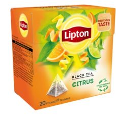 Ароматизированный черный чай Lipton Citrus Pyramidi 20шт