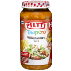 Рис с говядиной и кукурузой Piltti Villinlannenpata 250 г для детей от 1-3 лет