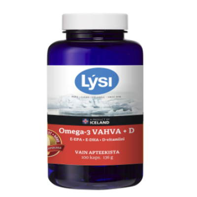 Капсулы с рыбьим жиром LYSI OMEGA-3 STRONG + D 100шт