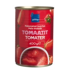 Очищенные помидоры в томатном соке Rainbow Kuorittuja Tomatit без добавления соли и сахара 260г в ж/б