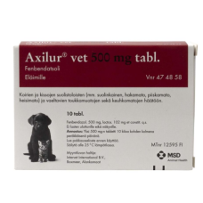 Глистогонный препарат AXILUR VET 500мг  10таб. для кошек и собак