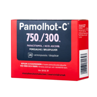 Препарат при простудных заболеваниях PAMOLHOT-C 750/300 mg 20 шт