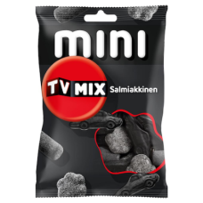 Лакричные конфеты Mini Tv Mix Salmiakkinen 110г