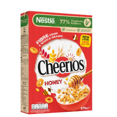 Хрустящие цельнозерновые колечки с мёдом Nestle Cheerios 375г