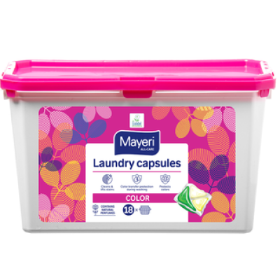 Капсулы для стирки Mayeri laundry Capsules Color 18шт