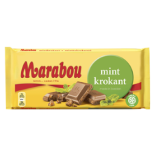 Плиточный шоколад Marabou Mint krokant 200г со вкусом мяты