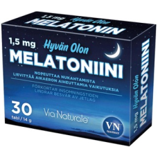 Мелатонин Via Naturale Hyvan Olon Melatoniini 1,5 мг 30 таблеток