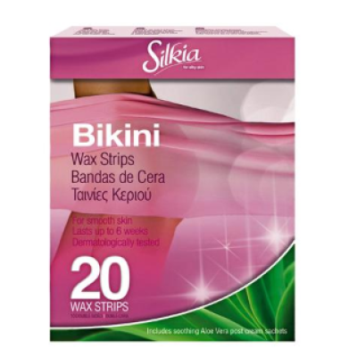 Полоски холодного воска для интимной зоны Silkia Bikini 20 шт