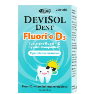 Пастилки фтор с витамином D3 DEVISOL DENT FLUORI + D3 250шт