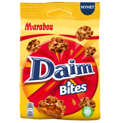 Конфеты Marabou Daim Bites 145г с миндалем и кукурузными хлопьями